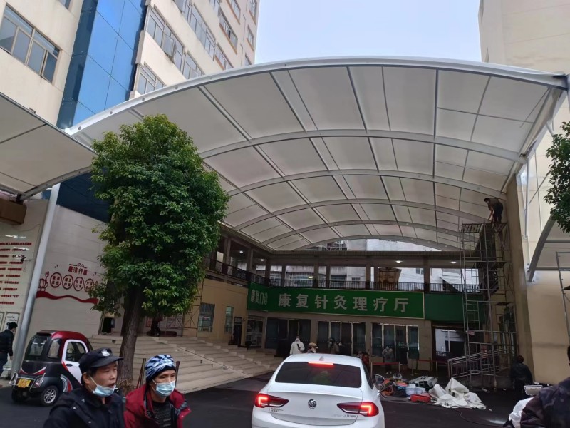 钟楼区推拉雨棚定制厂家，仓库通道、卸货区移动伸缩棚搭建-2